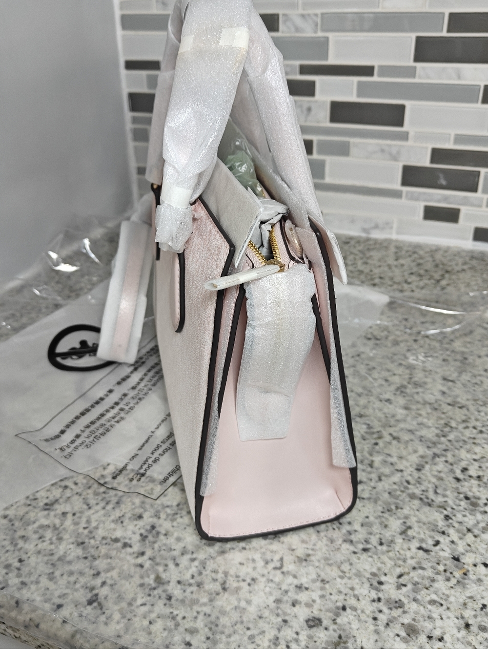 Michael Kors Sheila Medium Ombré Signature Logo Satchel (Powder Blush) - Picture 9 of 14